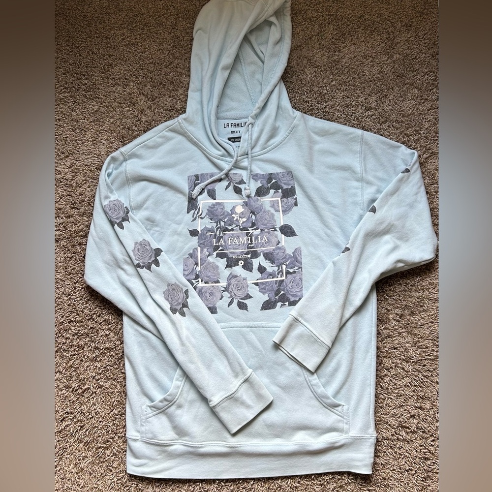 La Familia Men’s Light Blue Hoodie